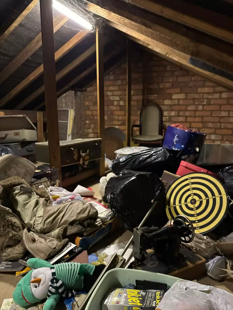 Attic junk to be removed in a bereavement in Everton, Liverpool
